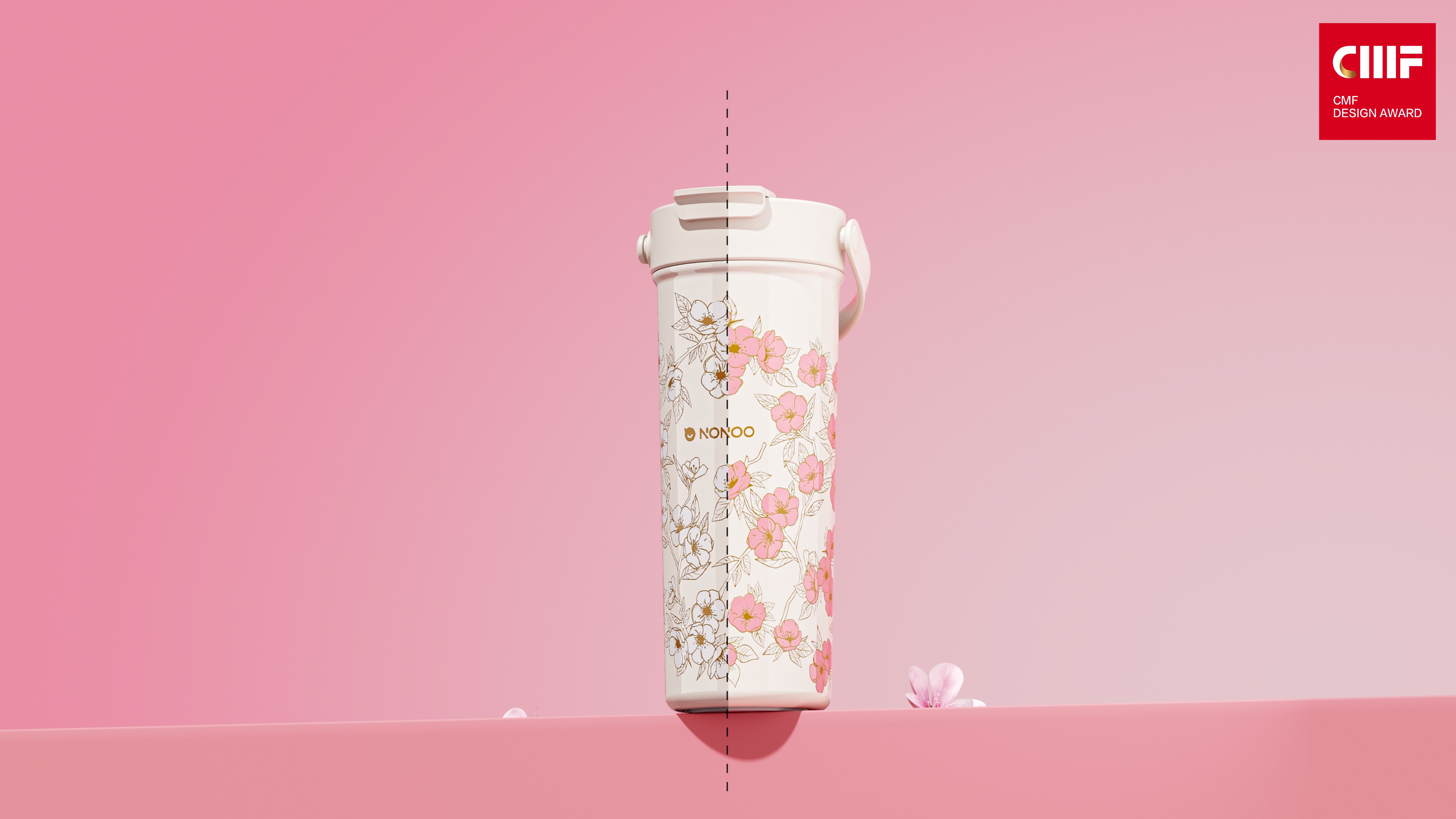 CMF奖｜NONOO：光致变色水贴花膜工艺，实现杯身交互变色